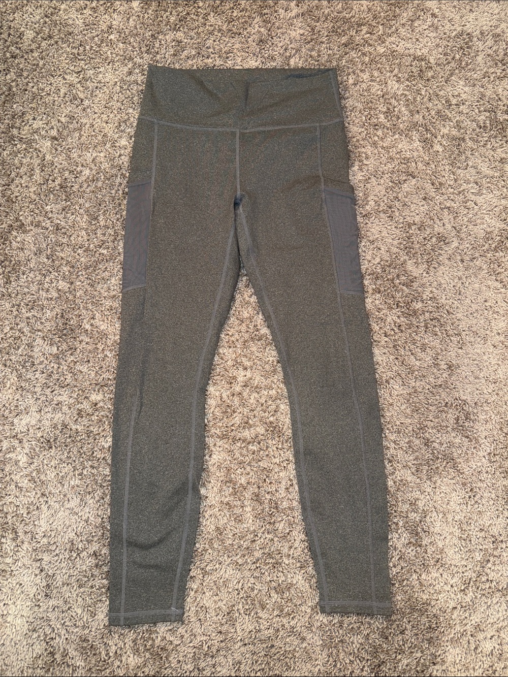 Fabletics Grey High-Waisted Pocket Leggings